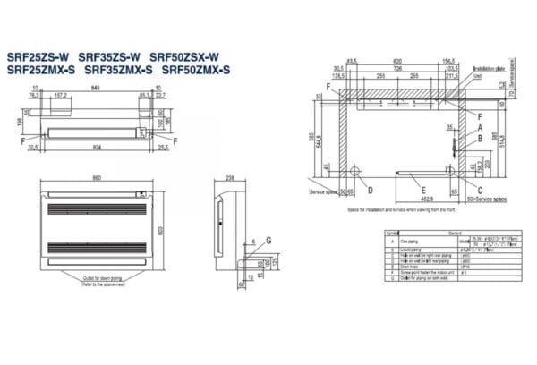 Mitsubishi vloermodel single-split airco unit 5,0 kw - afbeelding 3